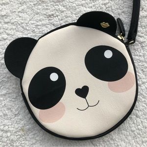 Betsey Johnson panda bear clutch coin purse pouch animal collectible valentine